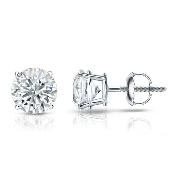 Auriya 14k Gold GIA Certified 5.50 ct. TDW Round Diamond Stud Earrings