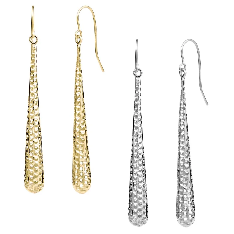 Fremada 14k Gold Long Teardrop Earrings (yellow or white)