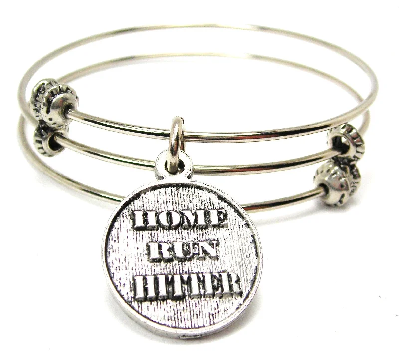 Home Run Hitter Triple Style Expandable Bangle Bracelet