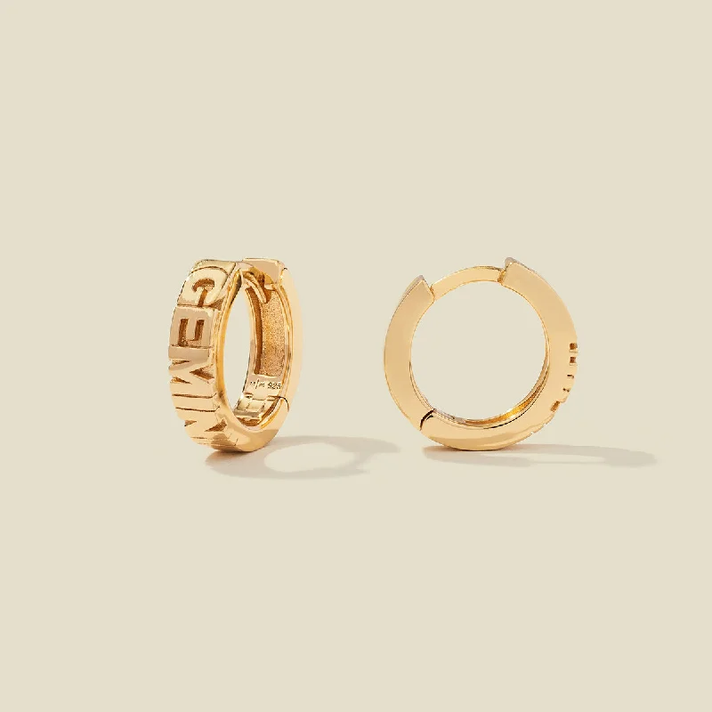 Gemini Huggie Hoop Earrings | Final Sale