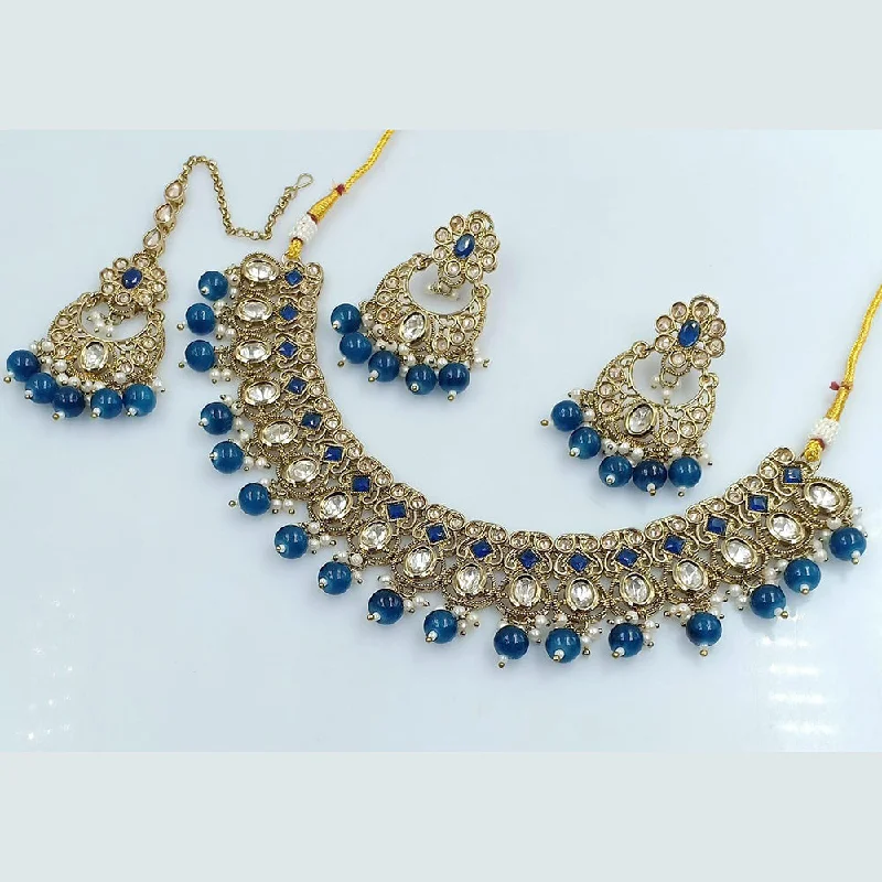 Manisha Jewellery Gold Plated Crystal Stone Necklace Set