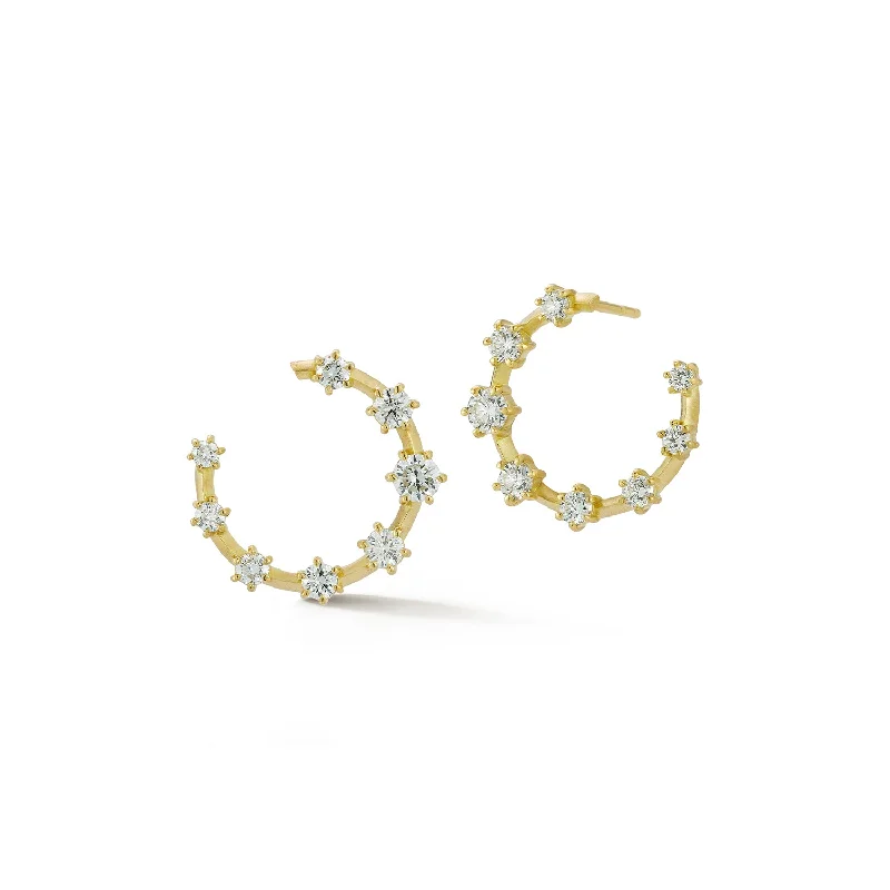 Large Kismet Diamond Hoops