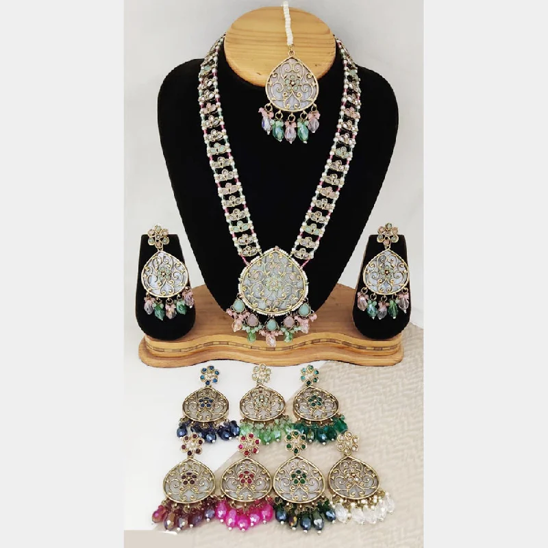 Rani Sati Jewels Gold Plated Long Necklace Set