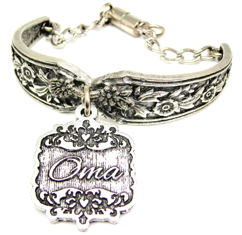 Oma Victorian Scroll Vintage Spoon Chain Bracelet