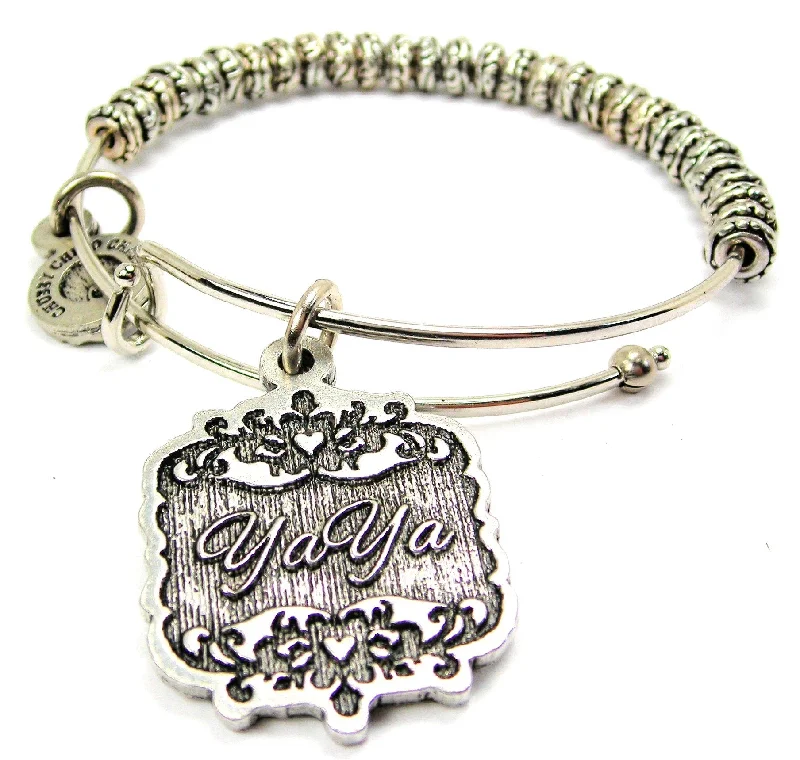 YaYa Victorian Scroll Metal Beaded Bracelet