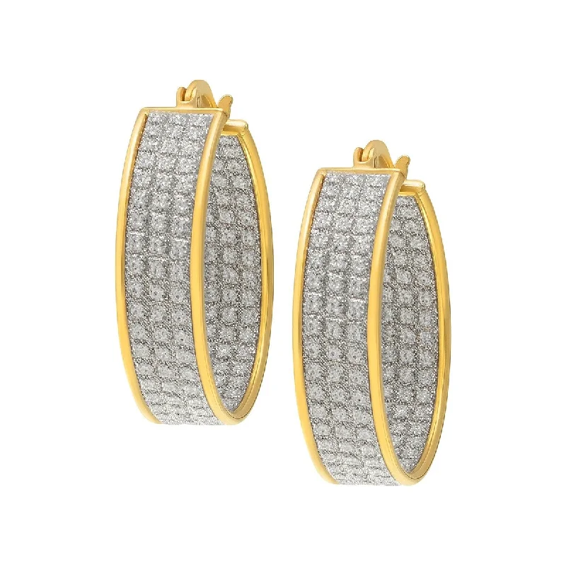 Victoria Townsend Yellow Gold over Sterling Silver Shiny Hoop Earrings