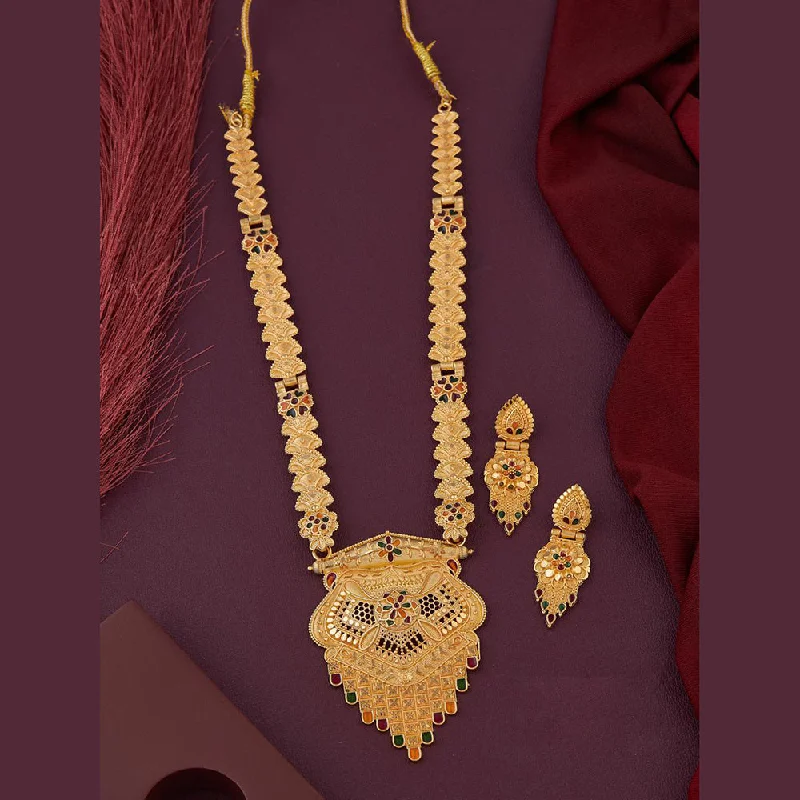 Kalpna Sales Gold Plated Meenakari Necklace Set