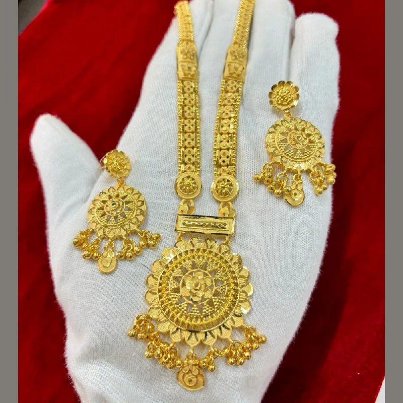 Pari Art Jewellery Gold Forming Gold Long Necklace Set