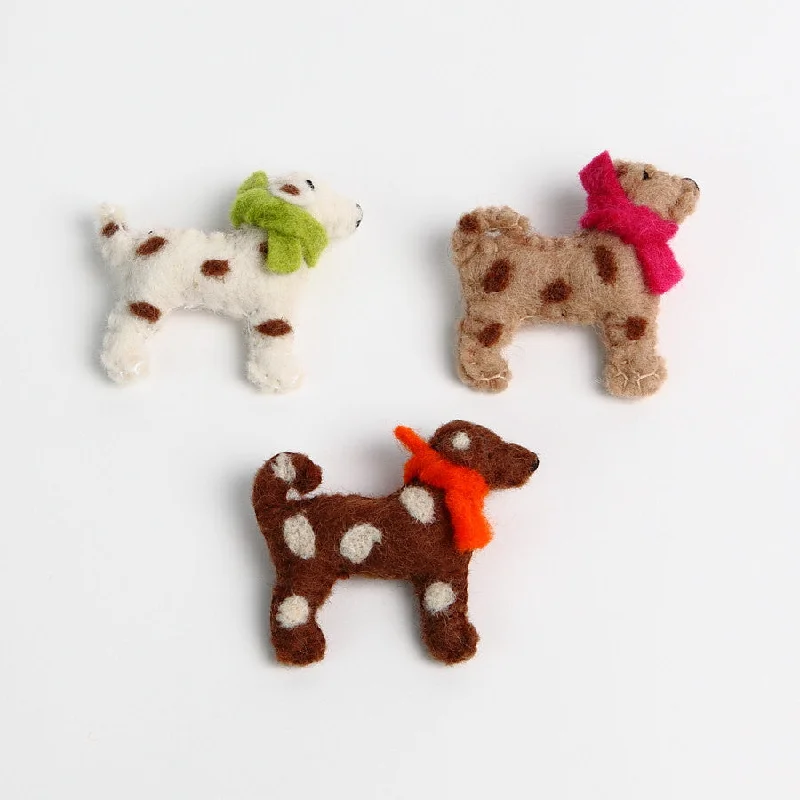 Amica Felt Spotty Dog Brooch