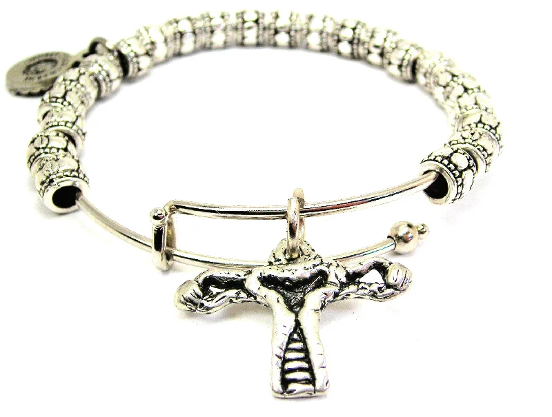 Female Reproductive System Metal Beaded Bracelet