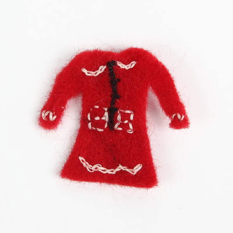 Amica Little Red Felt Dress Brooch