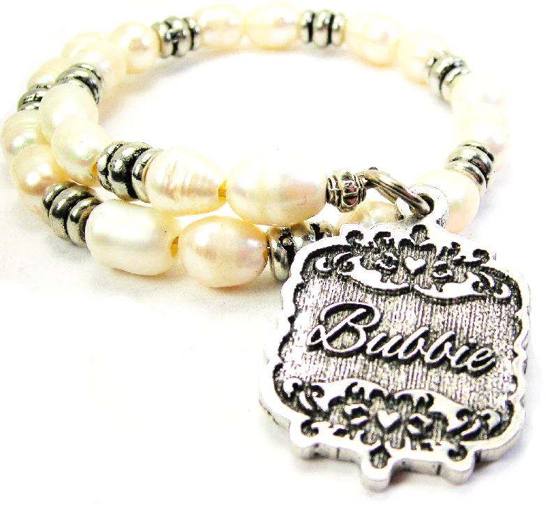 Bubbie Victorian Scroll Fresh Water Pearl Wrap Bracelet