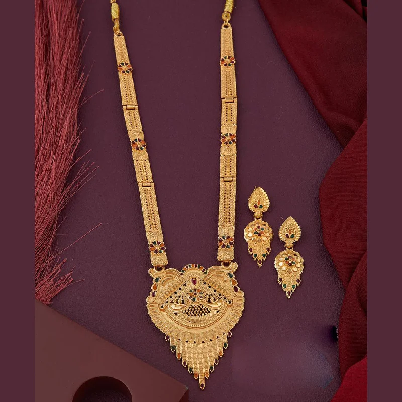 Kalpna Sales Gold Plated Meenakari Necklace Set