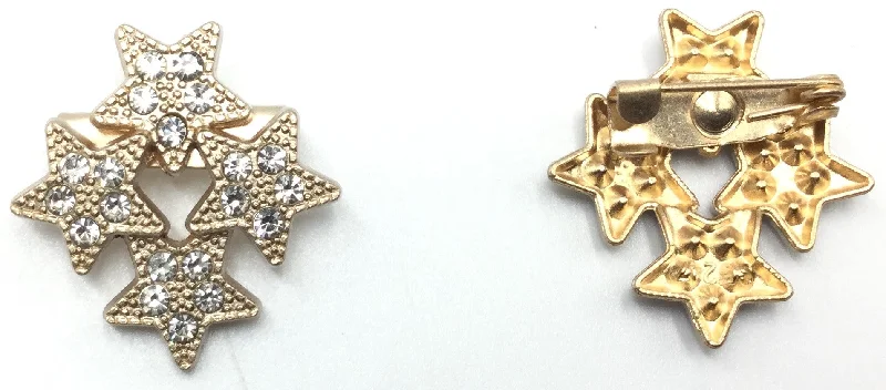 Golden Star Stone Brooch