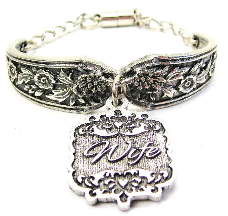 Wife Victorian Scroll Vintage Spoon Chain Bracelet