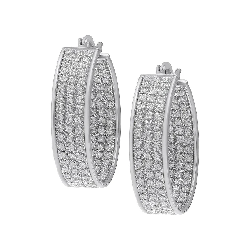 Victoria Townsend .925 Sterling Silver Shiny Hoop Earrings