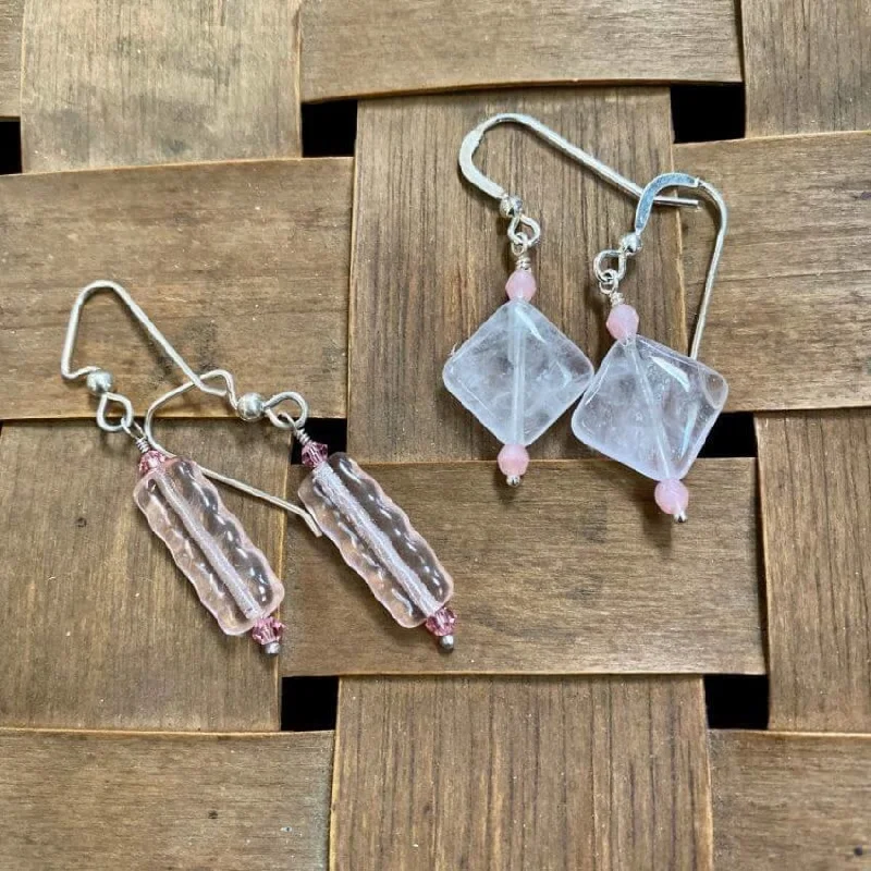 Two Pair of Sterling Silver Beaded Earrings