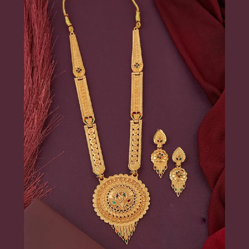 Kalpna Sales Gold Plated Meenakari Necklace Set