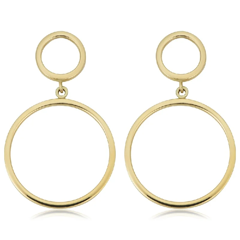 Fremada 14k Yellow Gold Graduated Circle Drop Earrings