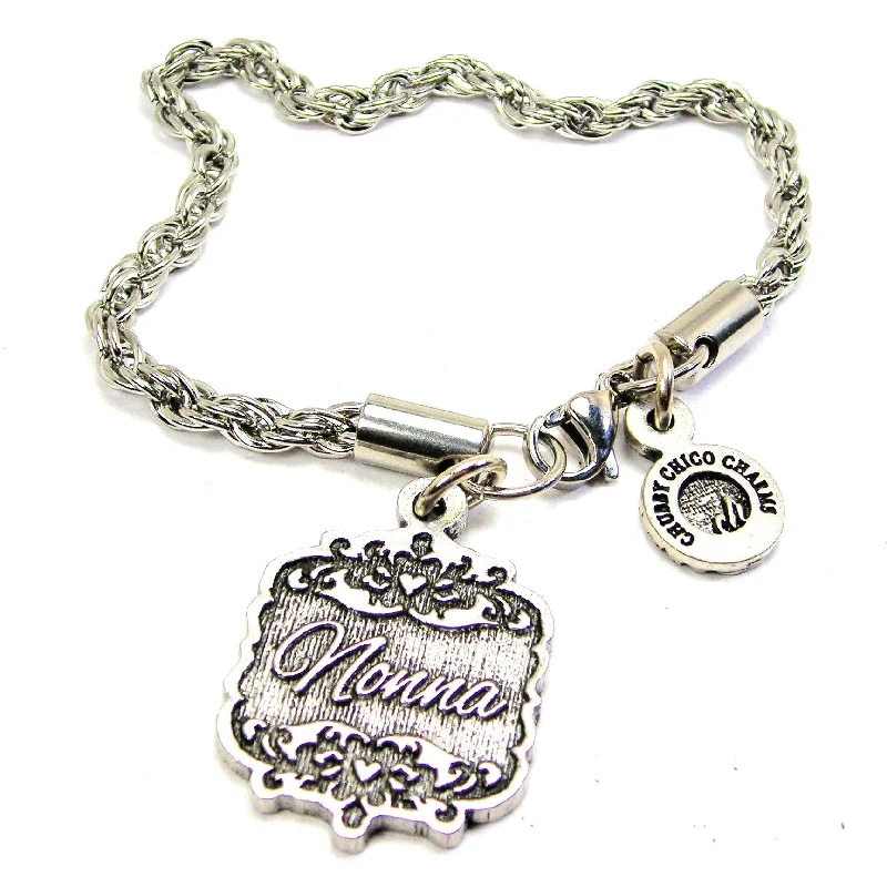 Nonna Victorian Scroll Rope Chain Bracelet