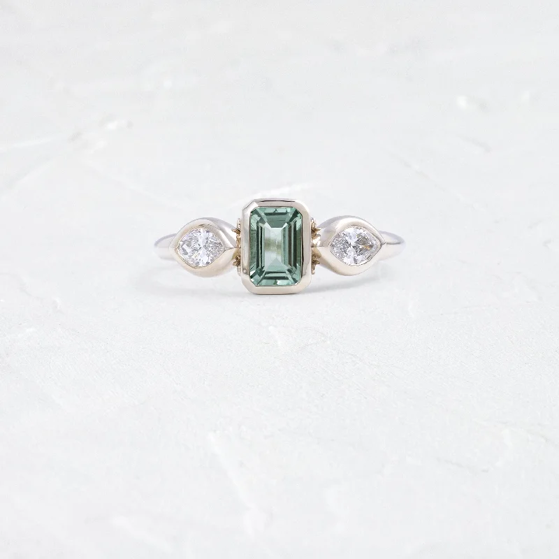 Moonrise Ring, 0.59ct. Mint Green Tourmaline