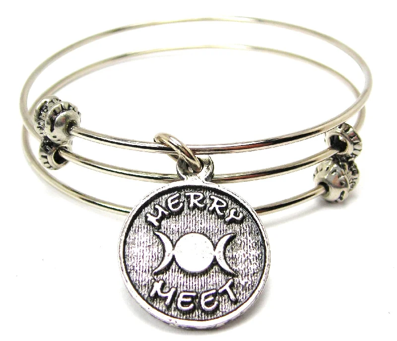 Merry Meet Triple Style Expandable Bangle Bracelet