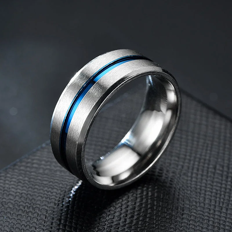 Silver with Blue