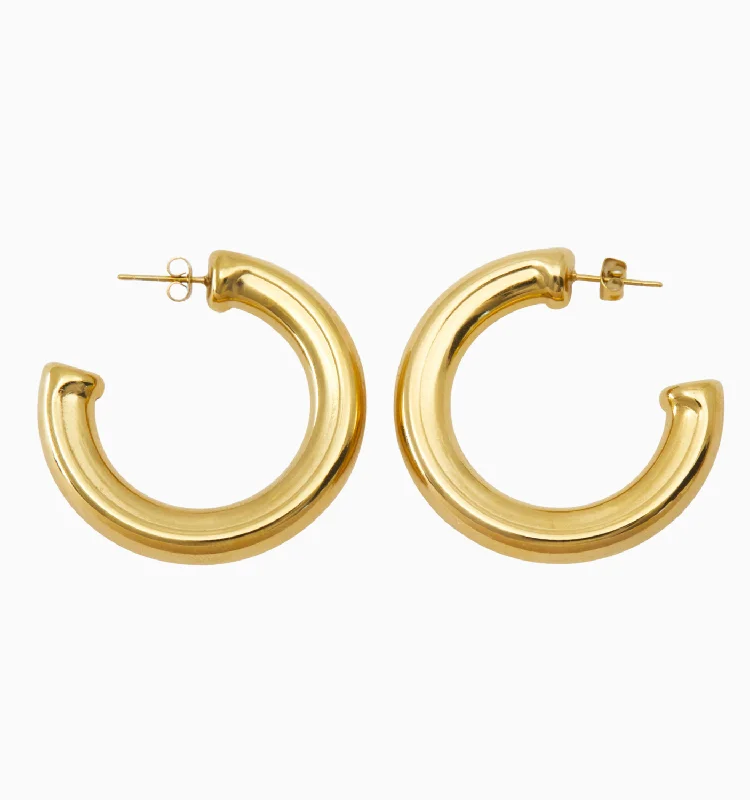 Gigi Round Hoops - 35mm