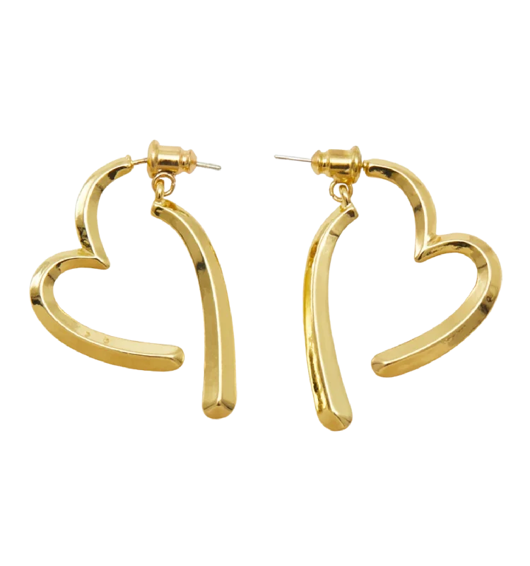 Esme Squiggle Heart Earrings