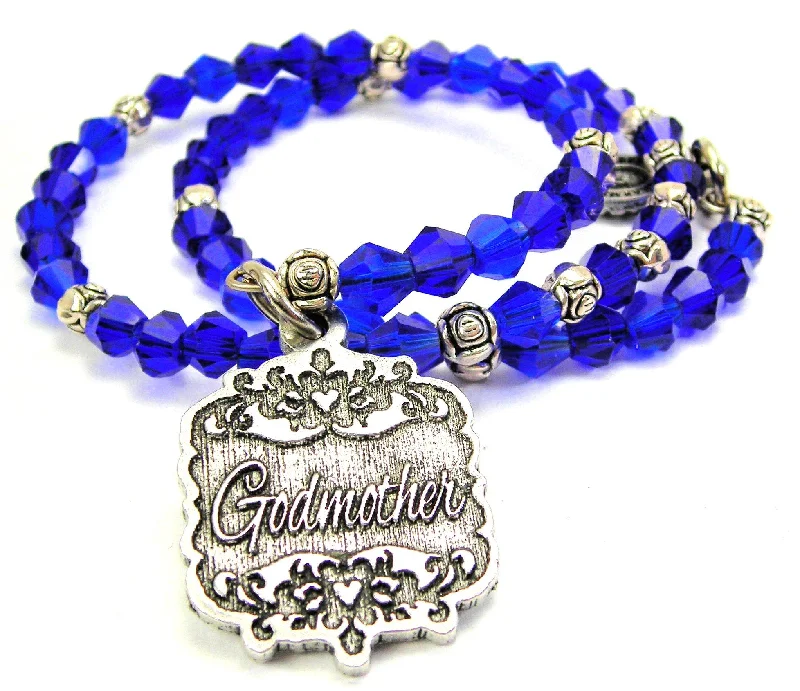 Godmother Victorian Scroll Bicone Wrap Bracelet